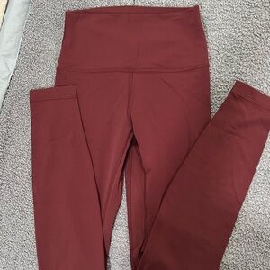 Lululemon leggings in a burnt brown color. Used few times very good condition